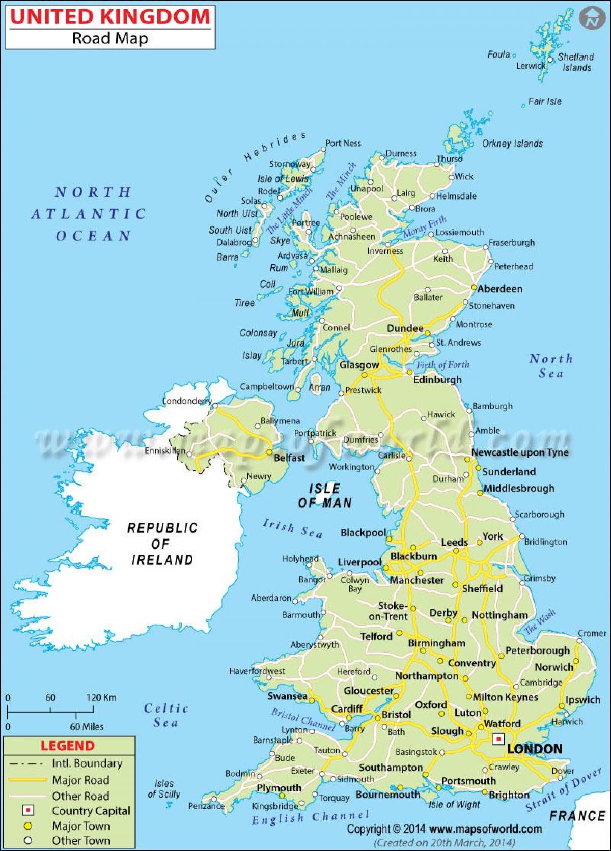 विस्तृत नक्शे ग्रेट ब्रिटेन के