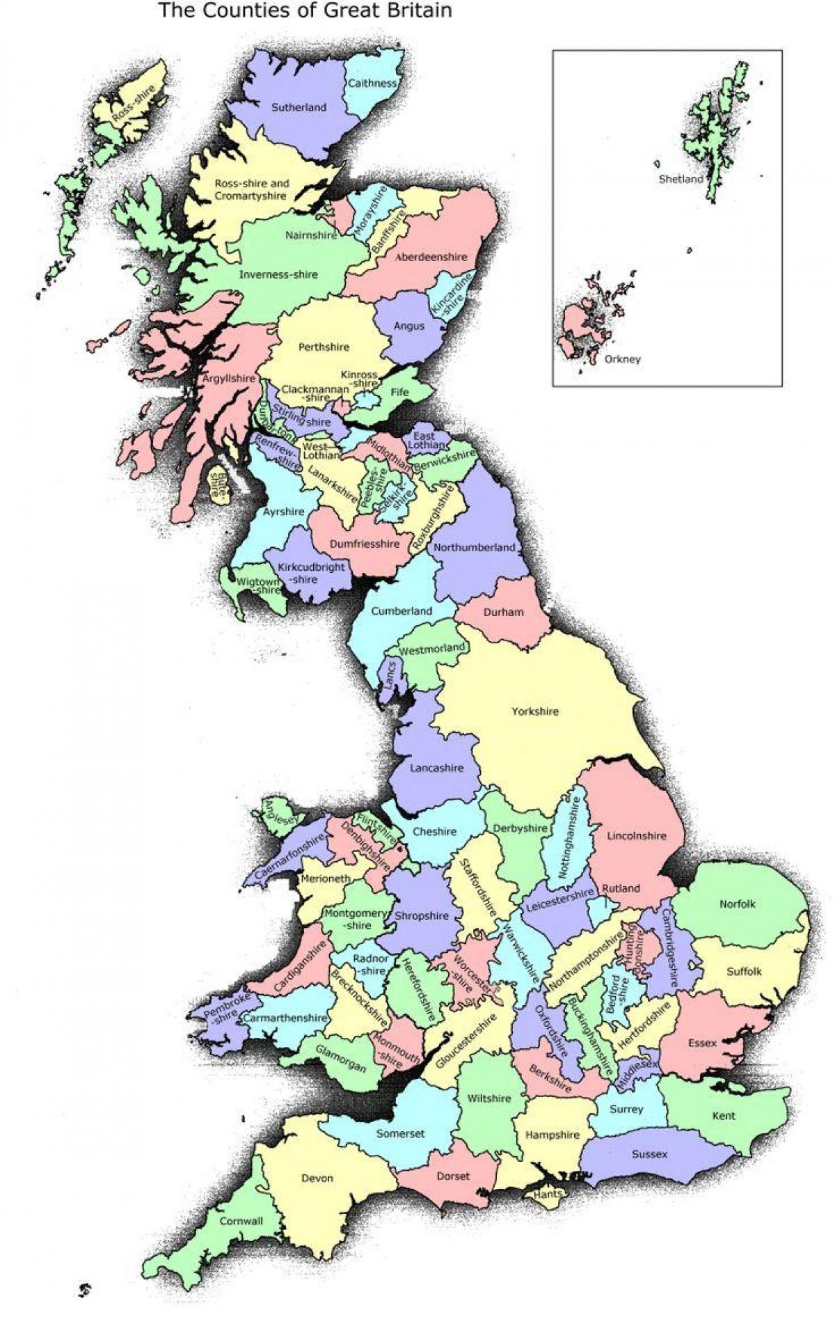 ब्रिटेन ग्रेट ब्रिटेन नक्शा